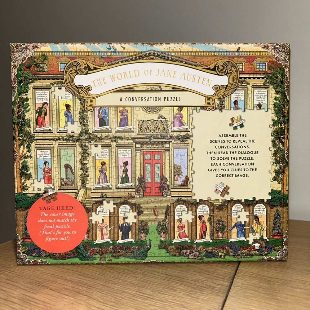 The World of Jane Austen Conversation Puzzle - Gold & Coral Box